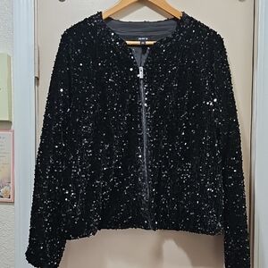 Torrid Black Sequin Blazer